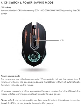 Amazon | Wireless Gaming Mouse Bluetooth Mouse RGB