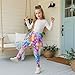 Cndexd Girl's School Uniform Fashion Tie-Dye Skirt Pants 2 in 1 Stretchy High Waist Ruffle Skirt Leggings for Youth Activewear Dance Gym Clothes