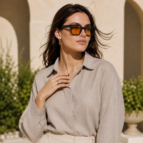 Image of Peter Jones Unisex Large Square UV /UB Protected Sunglasses (3803)
