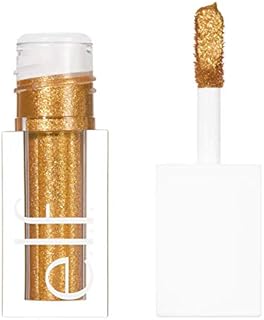 e.l.f., Liquid Glitter Eyeshadow, Long Lasting, Quick-Drying, Opaque, Gel-Based Formula, Creates High-Impact, Multi-Dimensional Eye Looks, 24K Gold, 0.10 Fl Oz