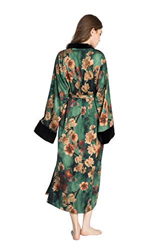 KIM+ONO Women's Kimono Wrap - Watercolor Floral, Charmeuse Kimono Wrap for Women and Men3