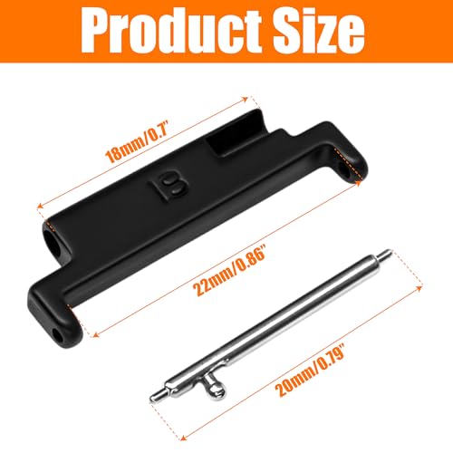 Image of 1 Pair Metal Watch Band Adapter Watchband Strap Connector Stainless Steel Connection Universal for 18mm to 22mm