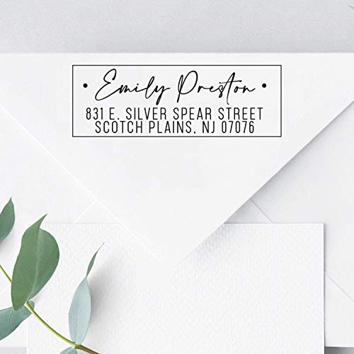 Return Address Stamp Address Stamp Self Inking Or Wood Handle Return Address Stamp Stamper Self Inking Personalized Customized Stamp Return Wedding Script Calligraphy Business Stamper Housewarming #TOP5