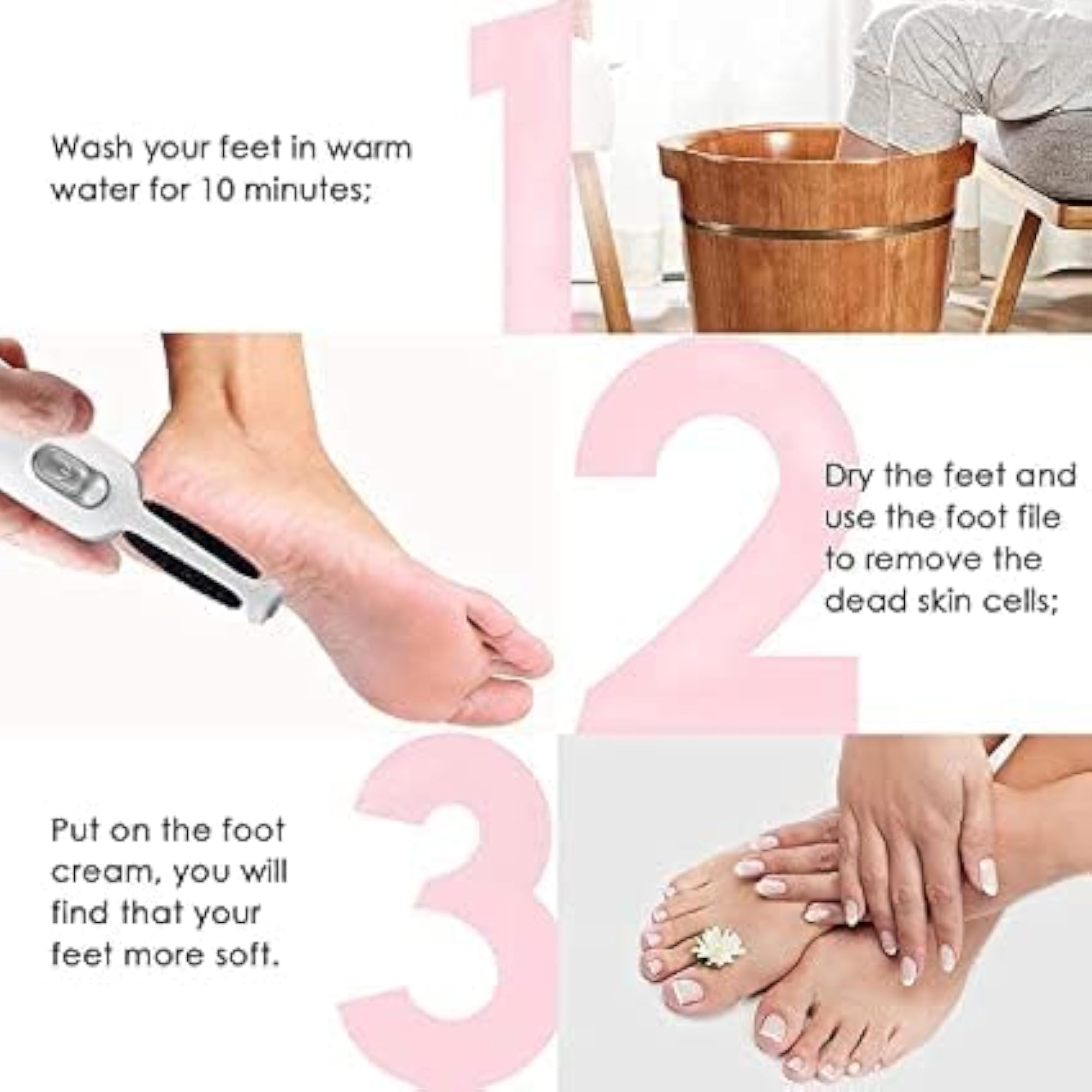 Rechargeable Cordless Callus Remover with Adjustable Power, Foot Care