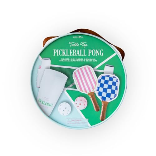 Jollity & Co. Pickleball Social Club Table Pong Large Game Set - Table Pickleball Game - Pack of 1 - Pickleball Meets Party Pong - Perfect for Birthday Celebrations and Other Gatherings