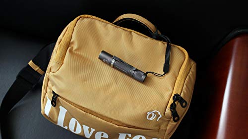 Premium Titanium Alloy Version Keychain Cree Led Flashlight Xeno Es1 Ti With Detachable Clip, 6 Modes, Aa*1 Battery, Waterproof- Ww #TOP3