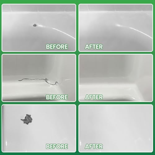 Specialty Tub and Tile Paint, High-Gloss White Tub Paint for Bathtub, Scratches & Chips on Tubs, Tiles, Porcelain, Acrylic, Enamel, Cast Iron, Sinks and Toilets, Quick Dry & Waterproof Porcelain Paint