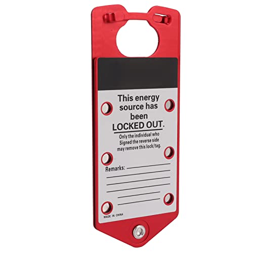 Image of Lockout Tagout Locks Set, Writable Aluminum Alloy Safety Lockout Hasp with Tamperproof Locking Tabs 38mm Padlock, Group Lockout Hasps, Safety Padlocks