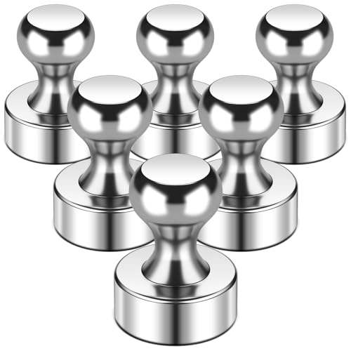 FINDMAG Fridge Magnet, Strong and Small Refrigerator Magnets for Adults, Cute Locker Magnet, Cool Decorative Dry Erase Board Magnets for Whiteboard, Office, Kitchen, Classroom, Home Decor, Pack of 6