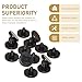 Opuweiy 12 PCS Brake Switch Stopper, Rubber Brake Pedal Stop Pad, Not-easily Broken Vehicle Clutch Pedal Stopper, Universal for Most Cars (Black)