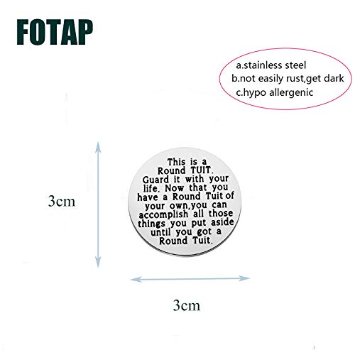 Moneda Round TUIT de metal grabado amuleto anti procrastinación 2