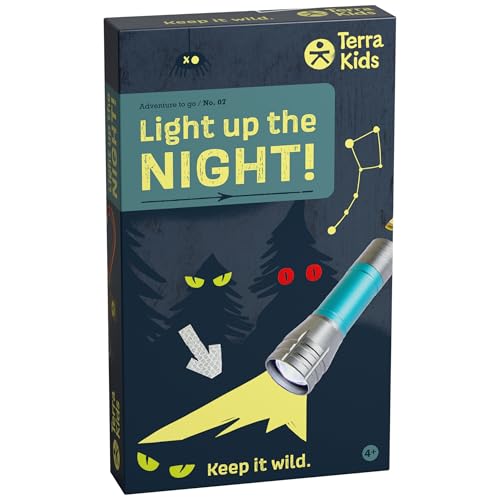 Lampe de Poche LED Terra Kids avec Mousqueton et Stickers Réfléchissants – Randonnée Nocturne et Camping, Mini-Lampe Résistante dès 4 Ans – 2013844001