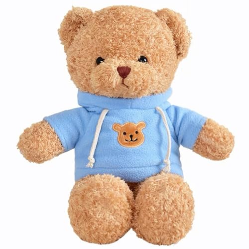 FAYUAKU 11.8' Teddy Bear Stuffed Animals Plush Bear Doll Kids Boys Girls Animal (Blue Bear)