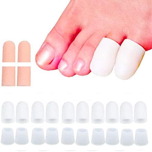 24 Pieces Gel Toe Guard Pinky Toe Silicone Protector