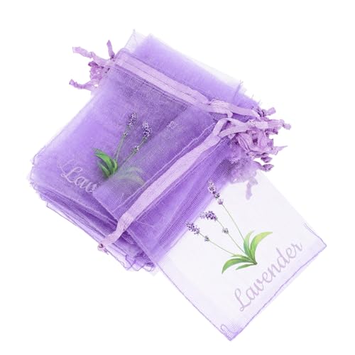 Mobestech 20 bolsas de organza lavanda con cierre - 9x7 cm miniatura 1