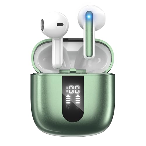 Jbes Auriculares Inalambricos Bluetooth, Diafragmas De 13mm Con Big Bass, Reproducción 60h, Cascos Bluetooth 5.4, Ip5, 4 Micros Para Llamadas Nítidas Aptos Para Iphone Y Android Verde Claro Jbes Auriculares Inalambricos Bluetooth, Diafragmas De 13mm Con Big Bass, Reproducción 60h, Cascos Bluetooth 5.4, Ip5, 4 Micros Para Llamadas Nítidas Aptos Para Iphone Y Android Verde Claro