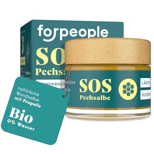 Forpeople ungüento de 50 ml de resina orgánica con resina de alerce para cara y cuerpo, ungüento de abeja contra puntos negros y poros grandes, crema con cera de abejas, activo contra el dolor, pomada