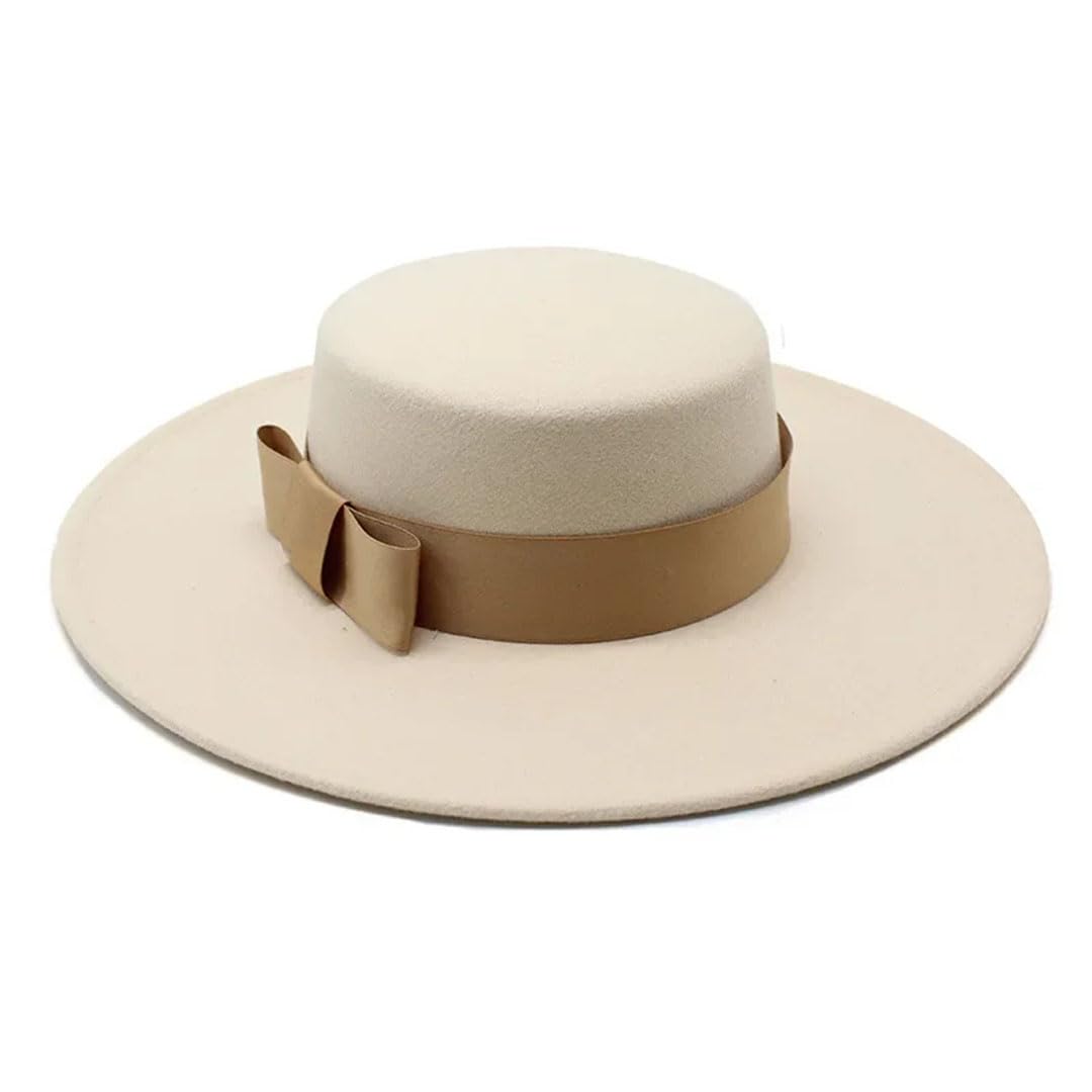 Cappello Fedora invernale da donna e da uomo, con visiera piatta, elegante, in feltro, per banchetto, abito da sposa