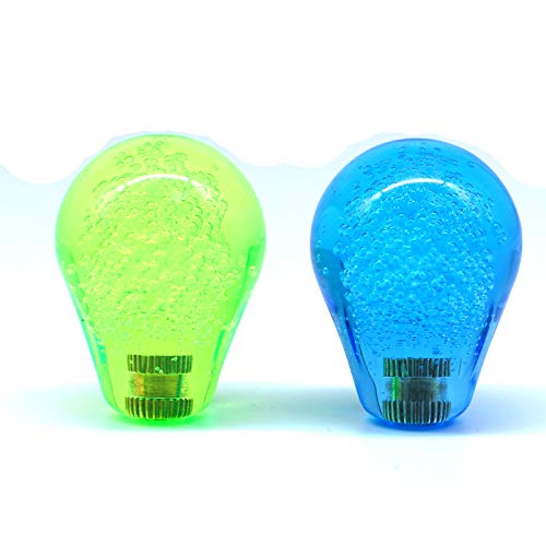 Arcity 2 Pieces Arcade Joystick Bat Top Big Head Oval Handle Knob American Type Green and Blue Transparent for Zippy SANWA SEIMITSU Arcade1up Machine Console Cabinet New