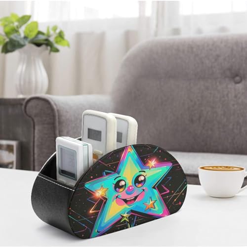 Support de télécommande en cuir à 5 compartiments pour trier vos fournitures