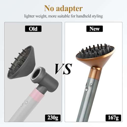 YTCHYYSK Acessório difusor grande compatível com Dyson Airwrap, bocal difusor maior atualizado para
