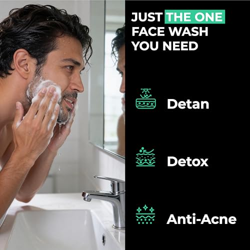 Image of Cocky - The One Face Wash for Men | All-in-One Deep Cleansing, De-Tan, Detox, Anti-Acne | Powered by Witch Hazel, Salicylic Acid, Niacinamide & Charcoal Beads | Sulphate & Paraben Free | Mild Luxe Fragrance | 120 ml