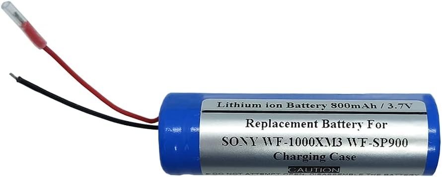 3.7V 800mAh Replacement Battery for Sony WF-1000XM3 WF-SP900 Wireless Bluetooth Earphones Charging Case, 1588-0911 USN-14500PW 0