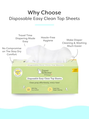 Image of SuperBottoms BASIC Cloth Diaper Starter Kit - Washable Reusable Baby Diaper with Quick Dry Pads, Universal Booster, 100 Disposable Diaper Liners & 99% Pure Water Baby Wipes (pack of 40) | 3m - 3y