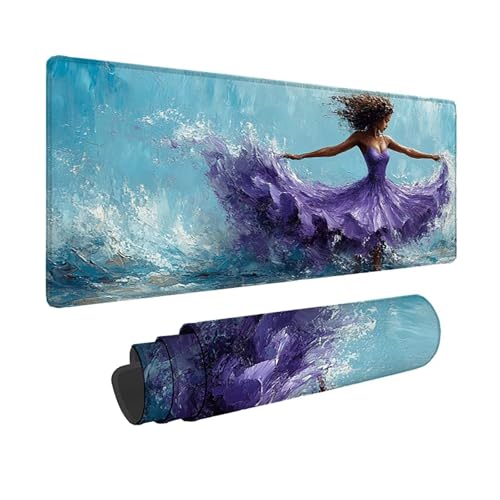 Tapis de souris XXL violet design danseurs, une idée cadeau originale pour PC