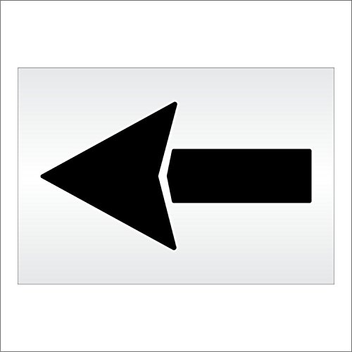 Parking Lot Stencils - 60 inch - Straight Arrow Stencil - 60" x 33" with 12" Wide Tail Stroke - 1/8" (128 mil) - Pro-Grade