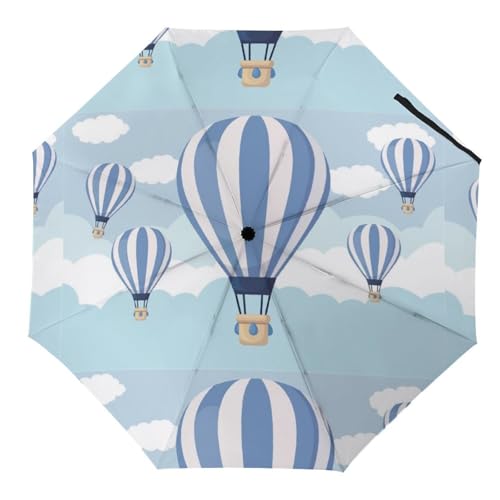 Parapluie pliable bleu imperméable coupe-vent de voyage