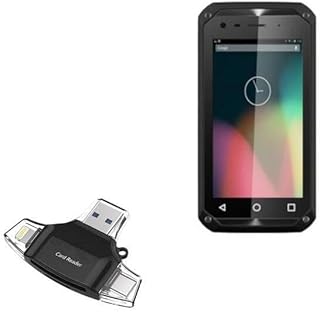 BoxWave Smart Gadget Compatible with SuperLogics SL-MOBILE-GT500 - AllReader SD Card Reader, microSD Card Reader SD Compact USB for SuperLogics SL-MOBILE-GT500 - Jet Black