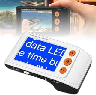 Ayuda de lectura electrónica portátil con zoom ajustable y múltiples modos de color, ideal para asistencia de baja visión
