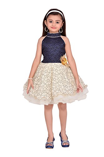 ADIVA Baby Girl's Indian Party Wear Frock for Kids (G-4031-BLUE-18)