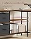VASAGLE L-förmiger Schreibtisch, 2 geräumige Schubladen, Computertisch mit Monitorständer, Eckschreibtisch, Gaming-Tisch mit Verstellbarer Ablage 115 x 105 cm vintagebraun LWD097B01