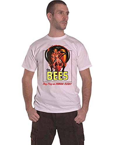  Plastic Head The Bees T Shirt Movie Manifesto Vintage Horror Nuovo Ufficiale Uomo Bianca Size S
