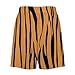 Fashion Tiger Animal Print Pattern Red And White Polka Dot Men's Shorts Pajama Sleepwear Swim Trunks Funny Swimsuit M