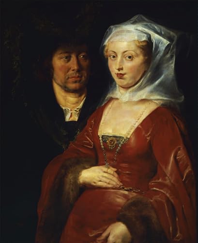 Tableau Anségise et sainte Béga par Rubens - Affiche dart mural vintage 60x90cm pour chambre