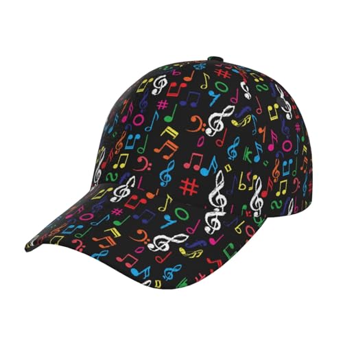 Oudrspo Gorra de béisbol con Nota Musical Note 4, Gorra de béisbol con Nota, Gorra de Camionero para Exteriores FashionHats para Mujeres y Hombres