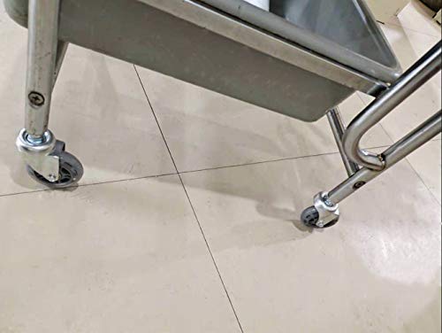Roulette de rechange 3" 75 mm polyuréthane avec tige filetée pour mobilier robuste - 5