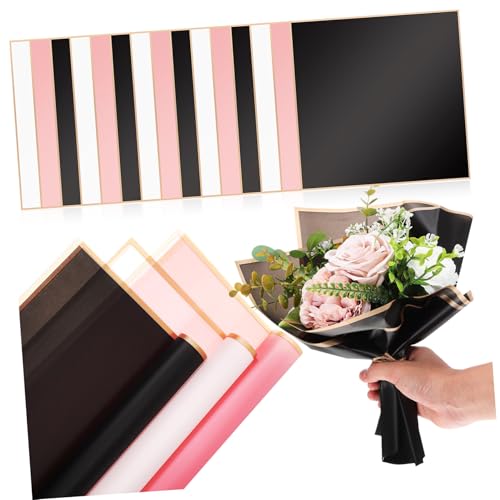 Papier emballage bouquet de fleurs transparent or pour fleuriste et création DIY