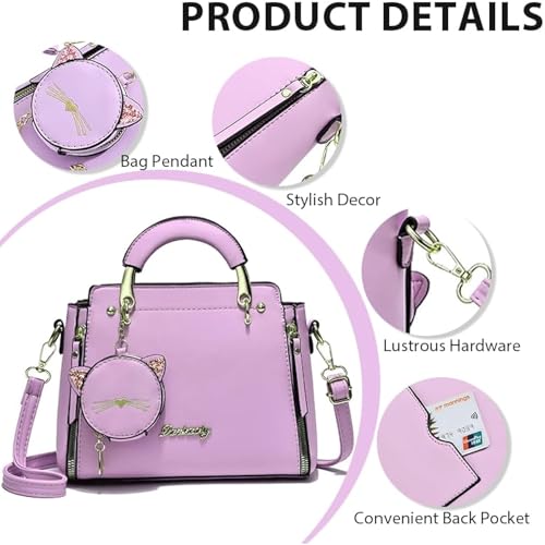 Image of SANTORINI Women Handbag Leather Fancy Bag | Satchel Bag with zipper closure and coin pouch | Small size Purse for girls with Strap | Party Clutch for ladies