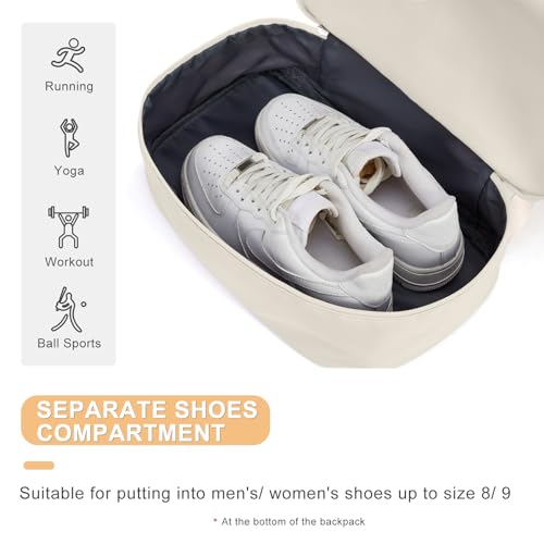 coofay Gym Backpack For Women Waterproof Sports Backpack With Shoe Compartment Lightweight Travel Backpacks Small Gym Bag Dance Volleyball Backpacks
