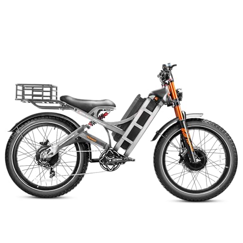 Image of 2026 eAhora Romeo Pro 3 /2 52-46 Mph Electric Bike for Adults, 6000W /4000W /2500W Dual Motor Ebike 60V 80Ah /52V 70Ah Battery 235+Miles Long Range, 26*4.0 inch /20*4.5 inch Fat Tire, Full Suspension, All Terrain
