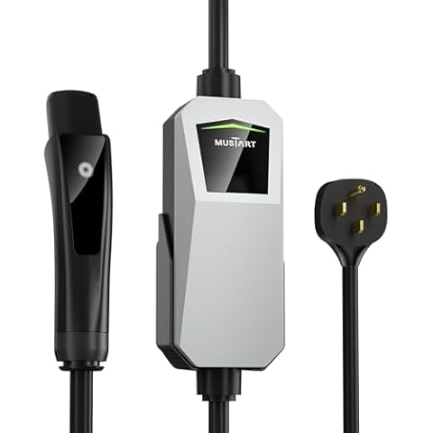 MUSTART Level 2 Tesla Charger, 40A Portable EV Charger with NEMA 14-50 Plug – Unlocking Convenience with One-Touch Release, Compatible with All Tesla Models & Cybertruck Cover