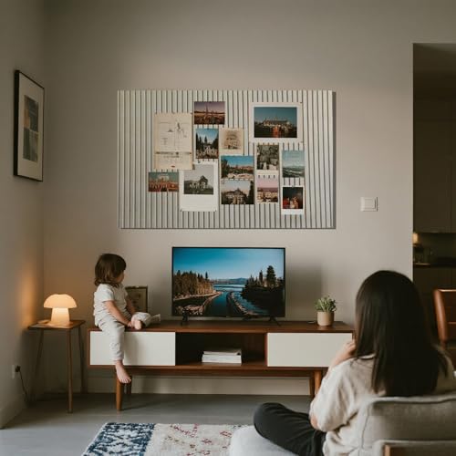 40x60 cm Pinnwand Groß Selbstklebend – Dekorative Pinnwand aus Filz, Pinwand Korktafel, Faltbare Fototafel, Memoboard Vision Board für Büro, Zuhause & kinderzimmer