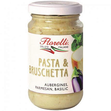 Floreli - Pasta y bruschetta (4 unidades, 190 g, berenjena, parmesano, albahaca)
