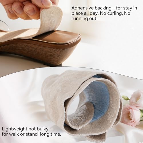 Plantillas para mujer en piel de cerdo, adhesivas para tacones altos miniatura 3
