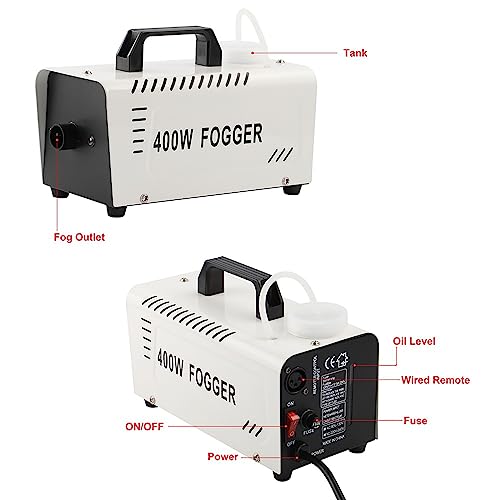 Humidificador de escenario portátil TsoLay, máquina de humo de 400 W con control remoto y tanque de combustible de 750 ml, humo intenso para teatro, fiestas, Día de Acción de Gracias, Halloween, Navidad y bodas miniatura 3