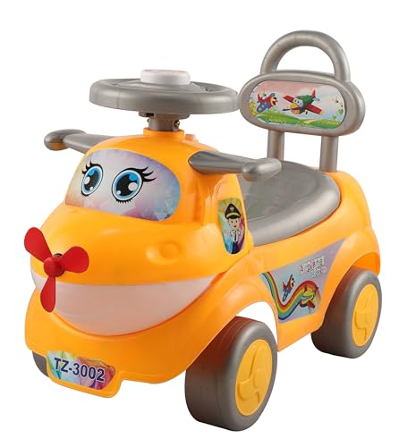 Image of Toyzoy Starlight Manual Push Ride On with Music & Light for Kids|Boys|Girls Age 2+ Years (Orange)